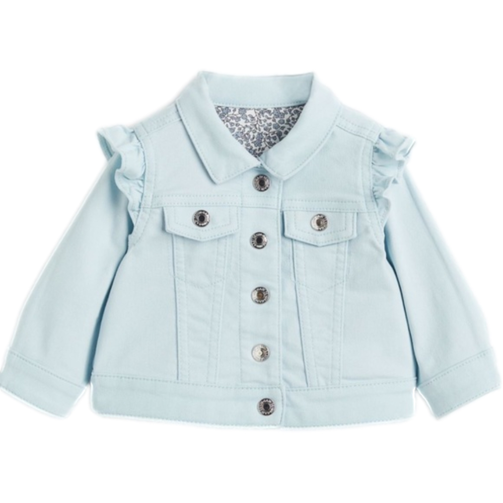 NEW H&M blue denim jacket - 4-6 months - baby girl fashion